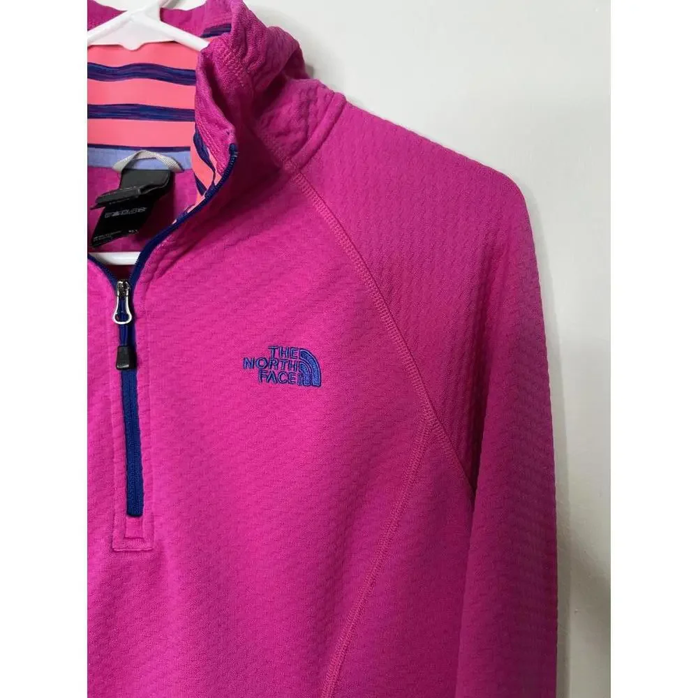 The North Face Pink Waffle Quarter Zip - M - Picture 2 of 8
